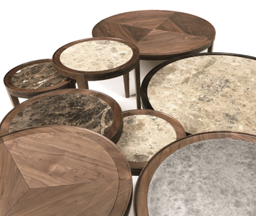 LEONARDO L1040N - Round walnut coffee table by Arte Brotto - view 3